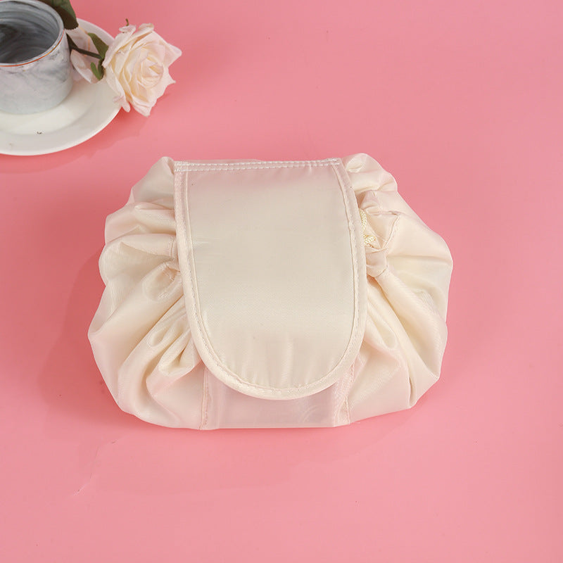 Drawstring Cosmetic Bag Travel Storage Pearl Makeup Bag Organizer Female Make Up Pouch Portable Waterproof Toiletry Beauty Case