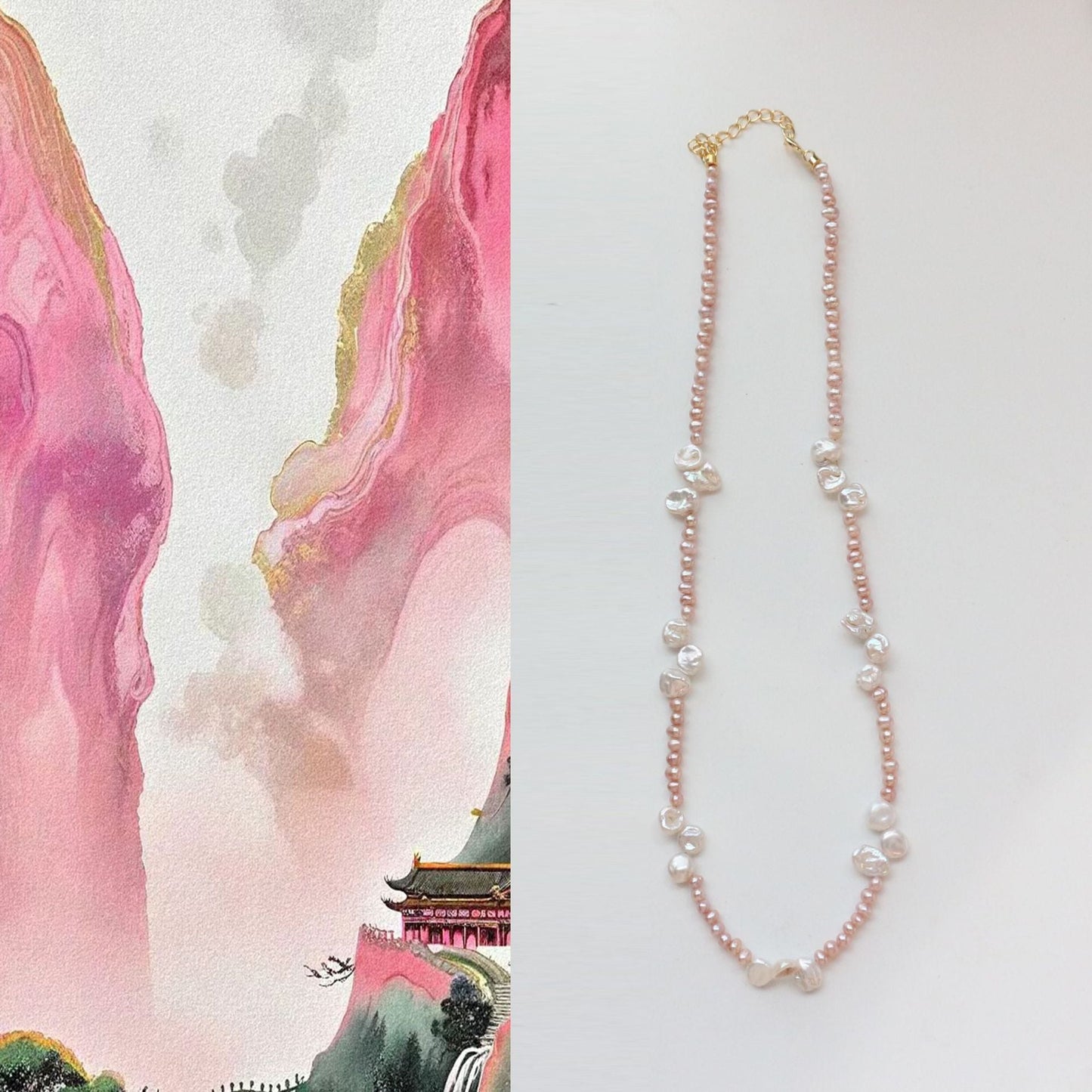Jekira Petal Baroque Pearl Necklace