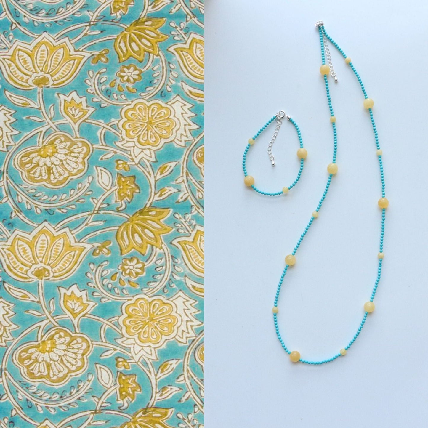 Jekira Summer Turquoise & Citrine Jewelry Set