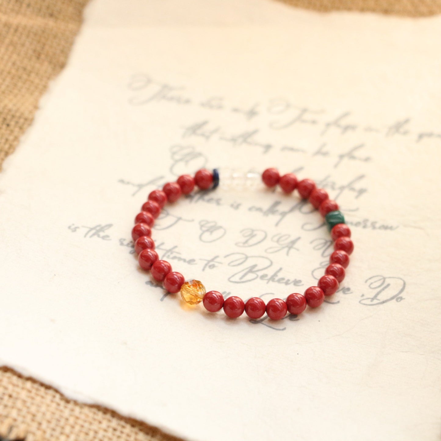 JEKIRA Imperial Cinnabar & Malachite Bracelet
