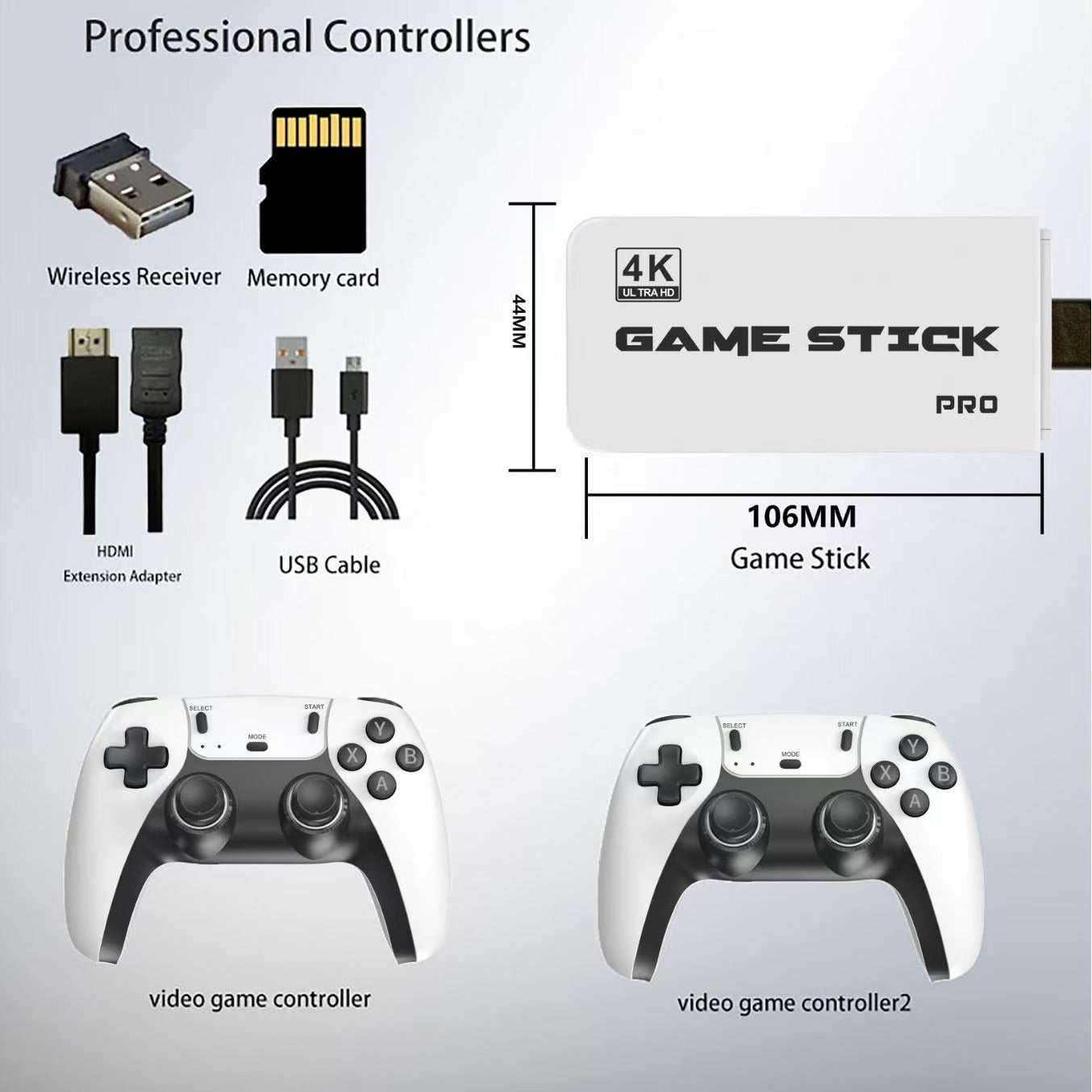 M15 home game machine HDMI HD 4K TV game machine 2.4G wireless double arcade rocker game box