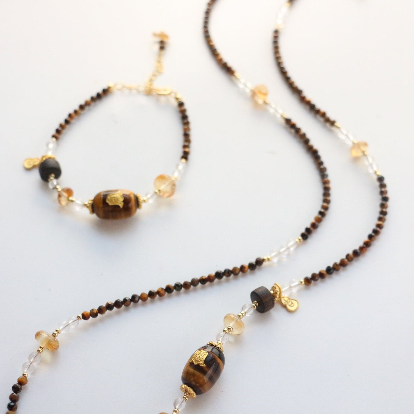 Jekira Mieloid Tiger’s Eye & Citrine Jewelry Set