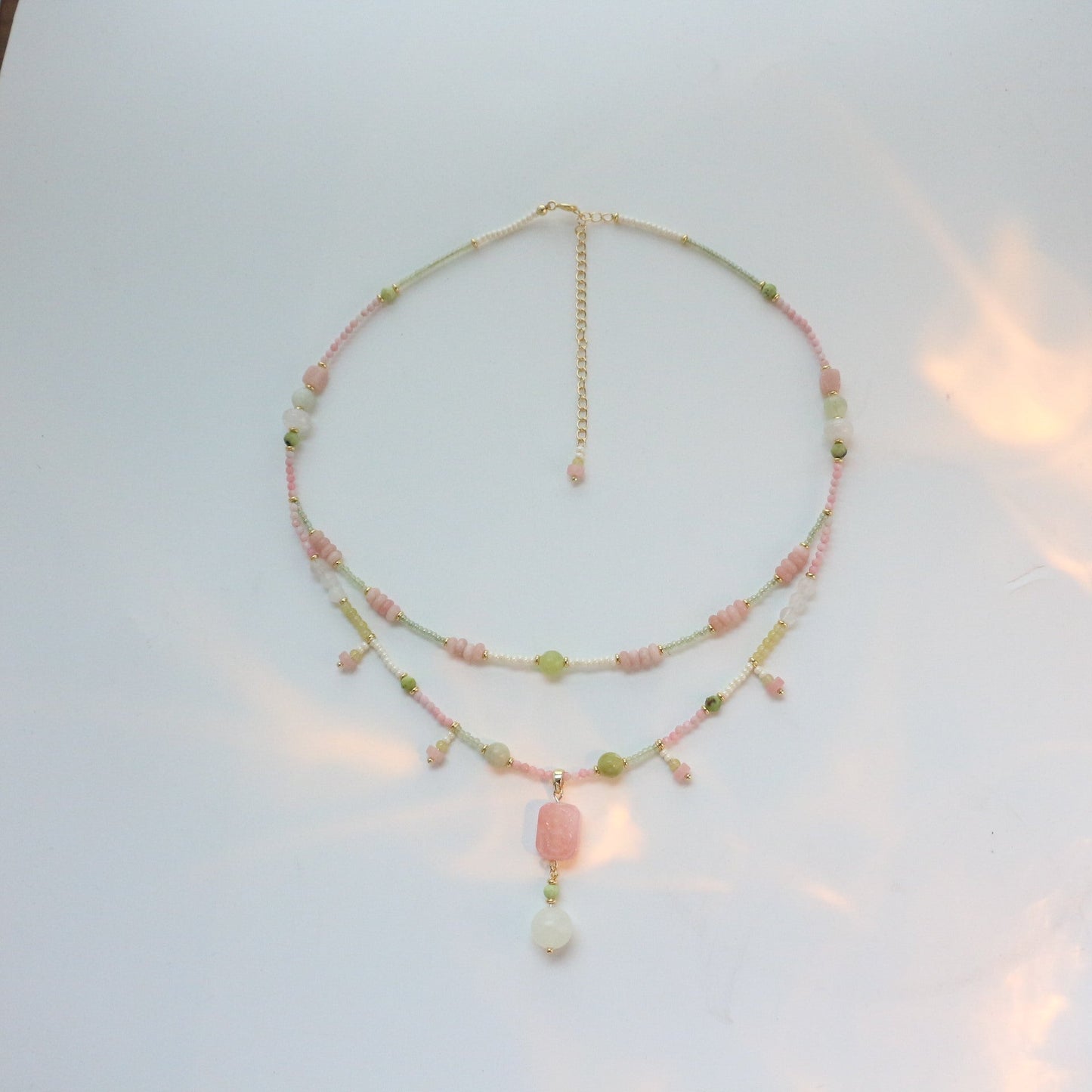 JEKIRA Summer Pink Gemstone Jewelry Set