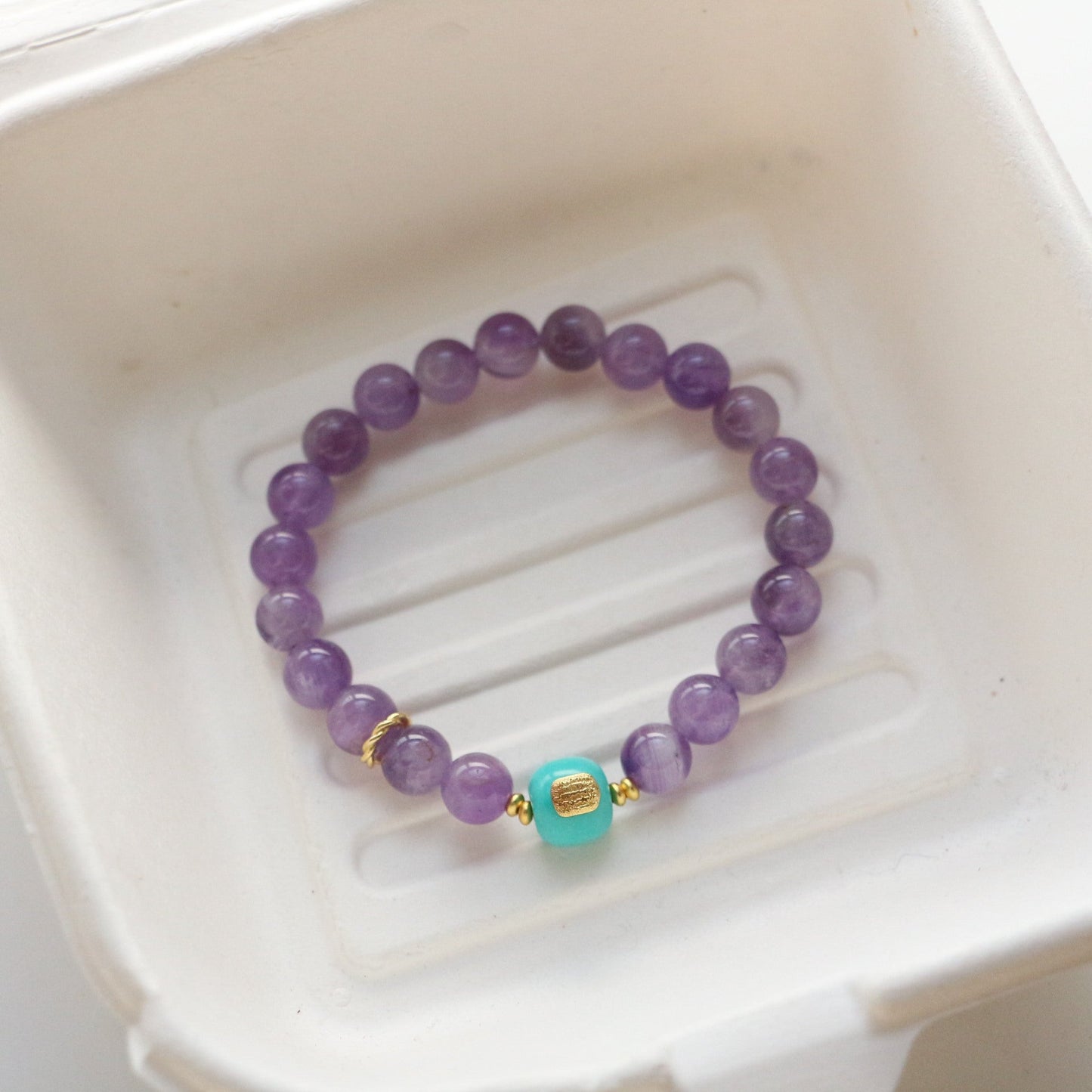 JEKIRA Amethyst & Turquoise Balancing Bracelet