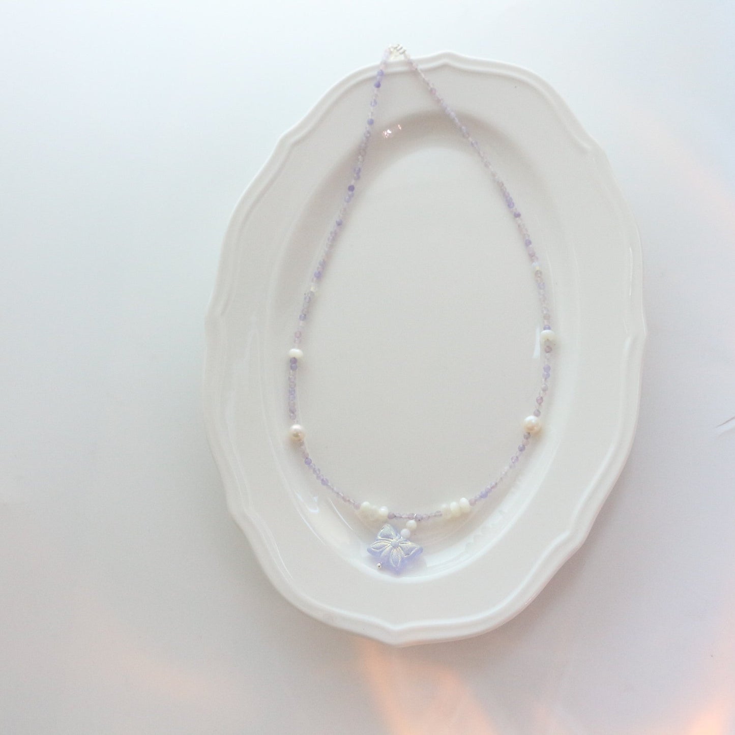 Jekira Amethyst & Baroque Pearl Butterfly Necklace