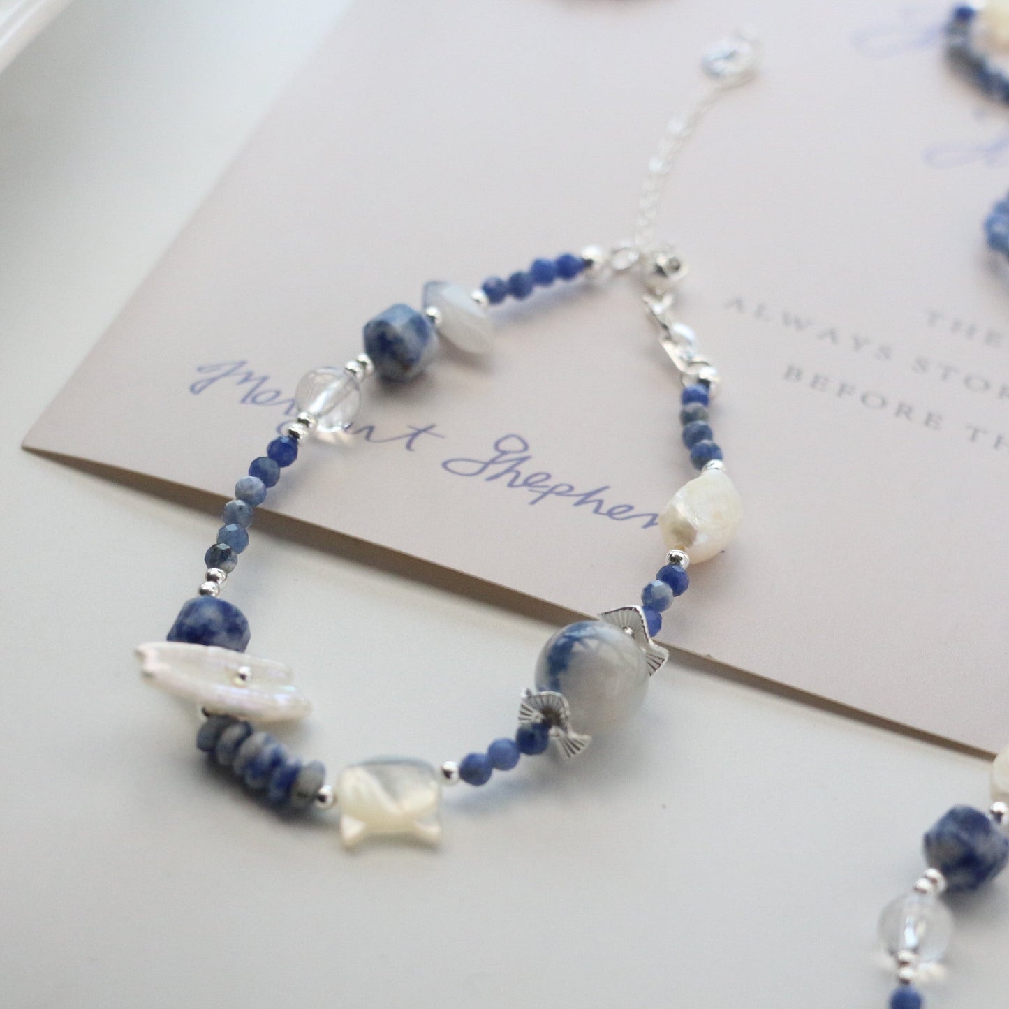 Jekira Ocean Blue Gemstone & Baroque Pearl Jewelry Set
