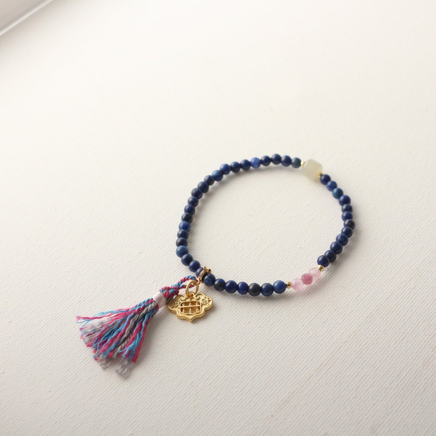 JEKIRA Ethnic Blue Gemstone Ruyi Lock Bracelet