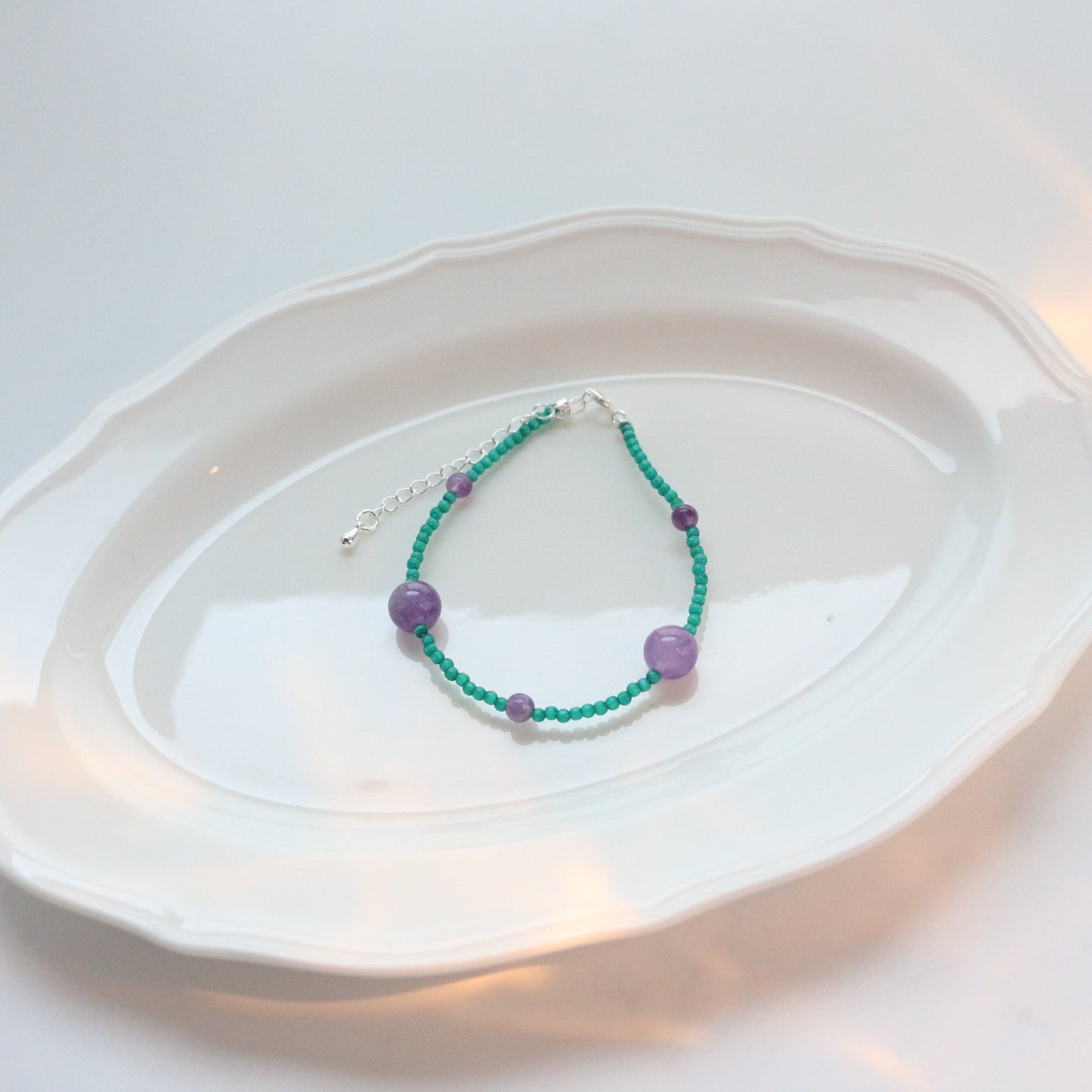 Jekira Amethyst & Green Gemstone Jewelry Set