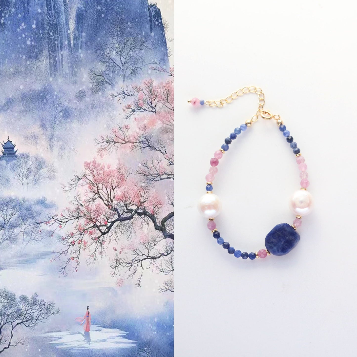 Jekira Kyanite & Rose Quartz Jewelry Set
