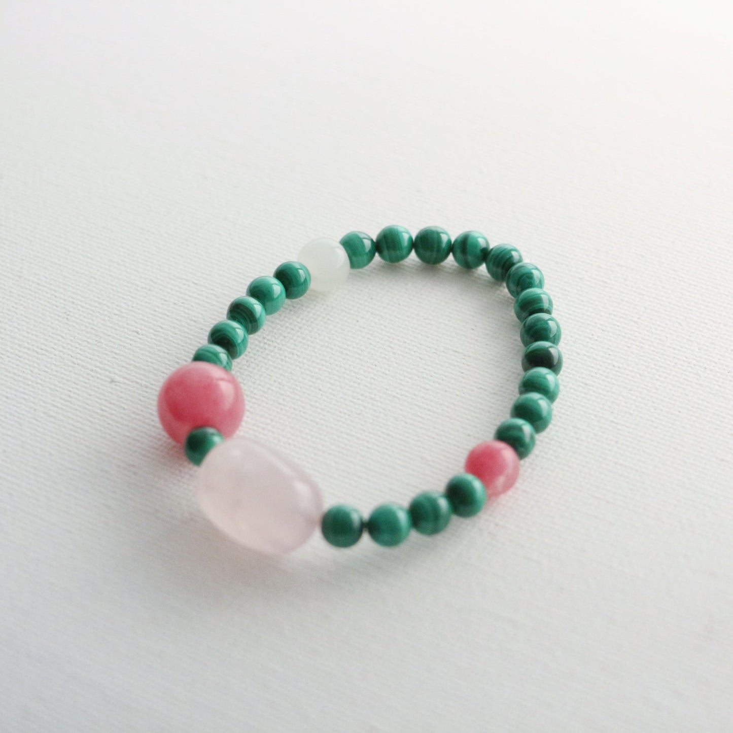 JEKIRA Natural Green Tiger Eye Beaded Bracelet