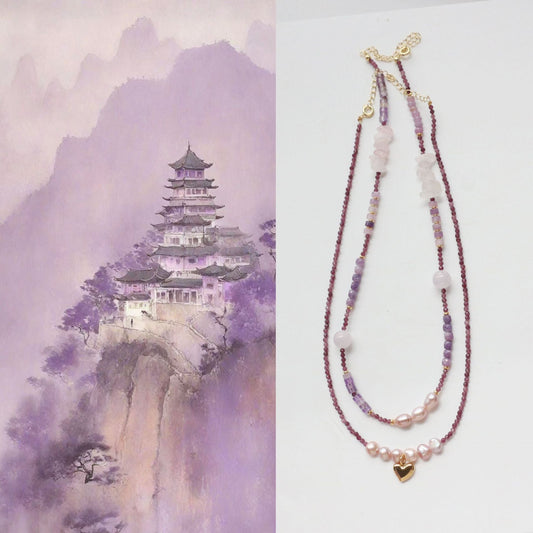 JEKIRA Amethyst & Pearl Jewelry Set