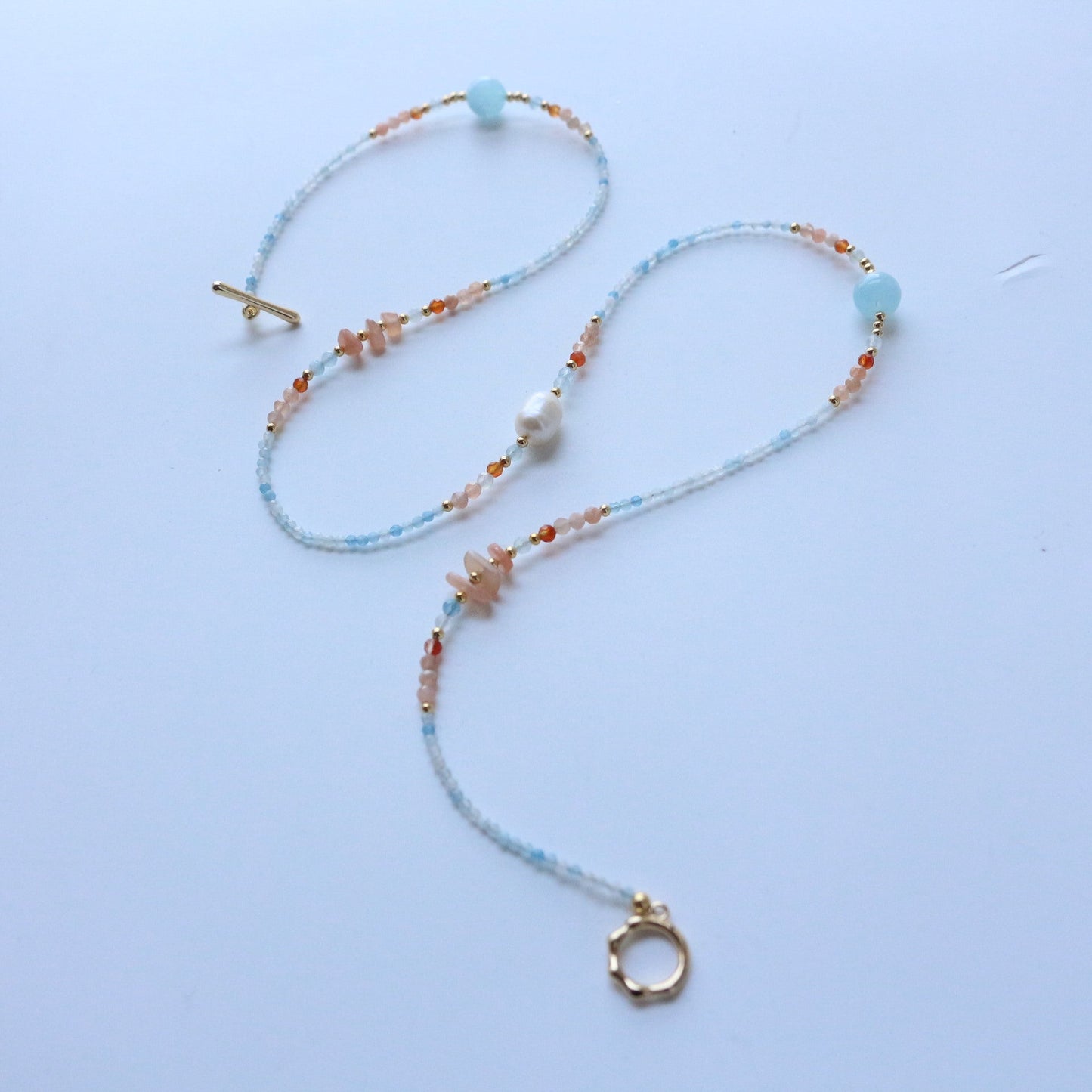 JEKIRA Chinese Style Aquamarine Gemstone Necklace