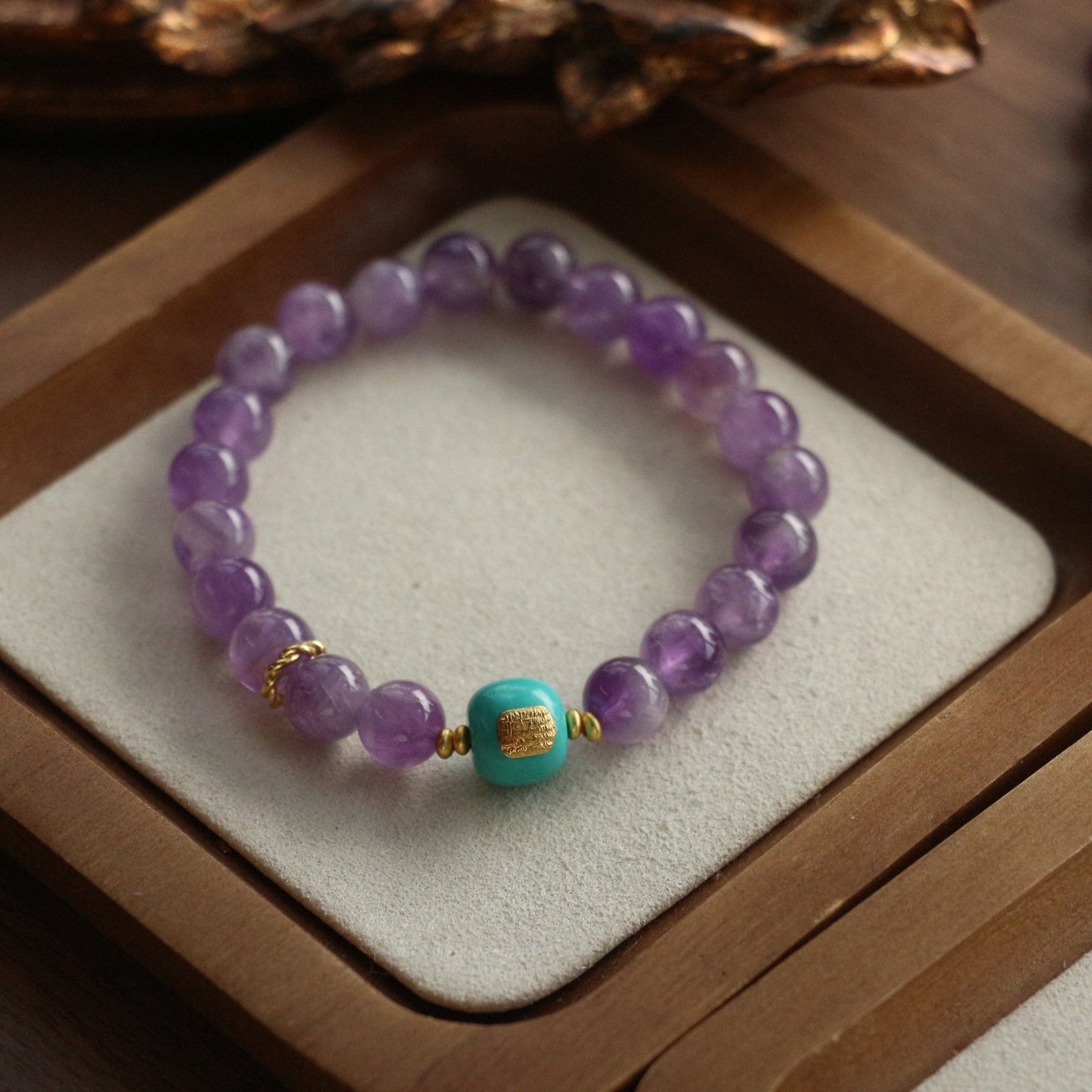 JEKIRA Amethyst & Turquoise Balancing Bracelet