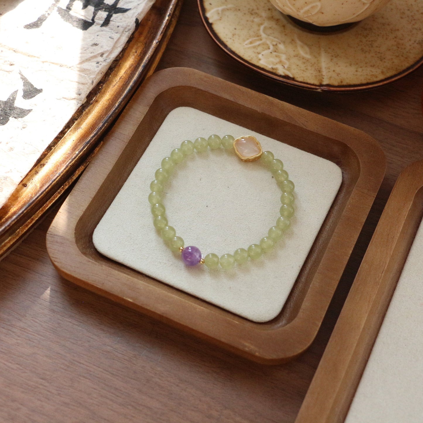 Jekira Malachite & Amethyst Zen Bracelet