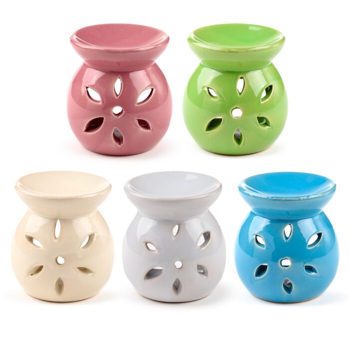 Small Ceramic Petal Cut Out Oil Burner 7.5cm