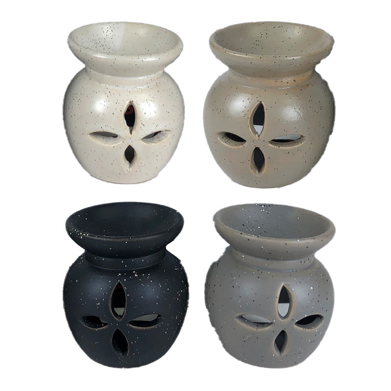Eden Small Stone Effect Flower Cutout Oil Burner