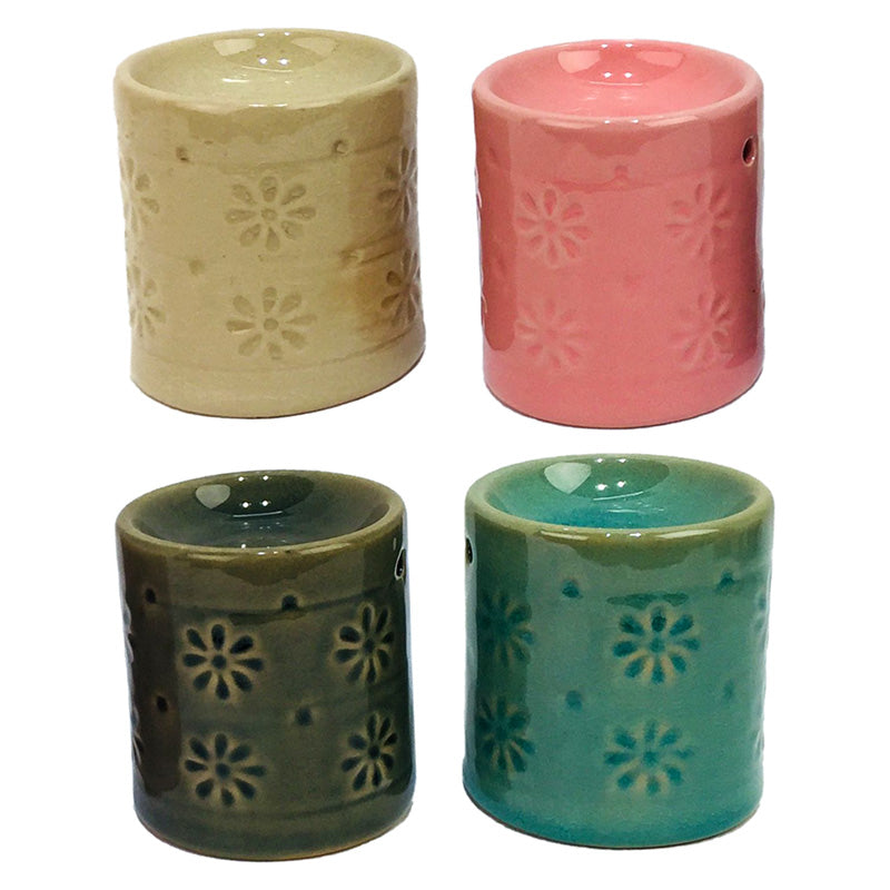 Eden Small Embossed Flower Oil Burner