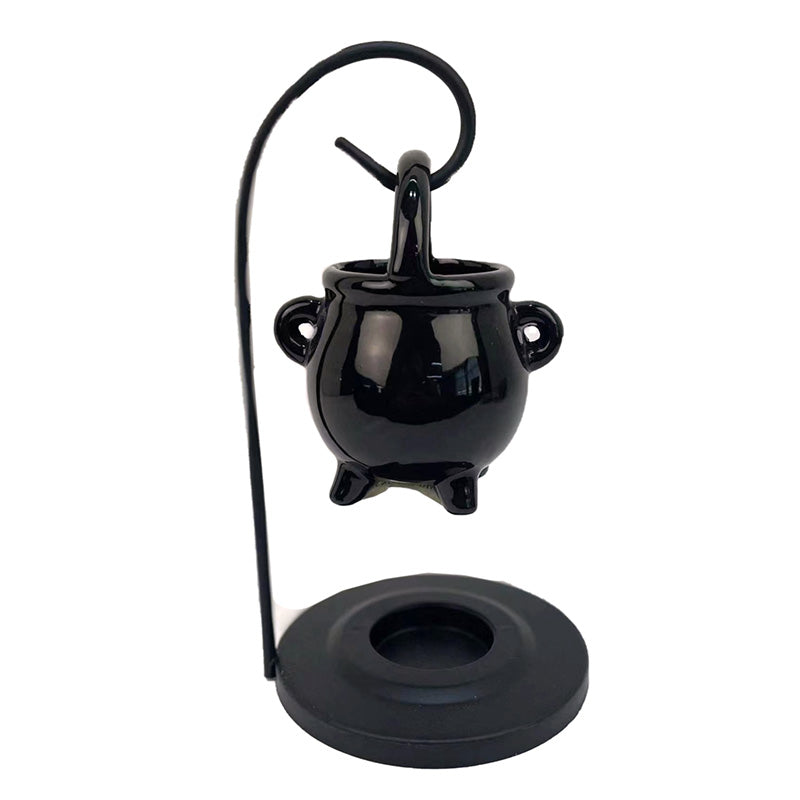 Black Cauldron Hanging Oil Burner with Stand