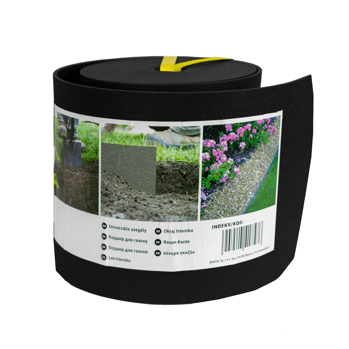 Heavy Duty Lawn Border Edging, 6m x 15cm, Black