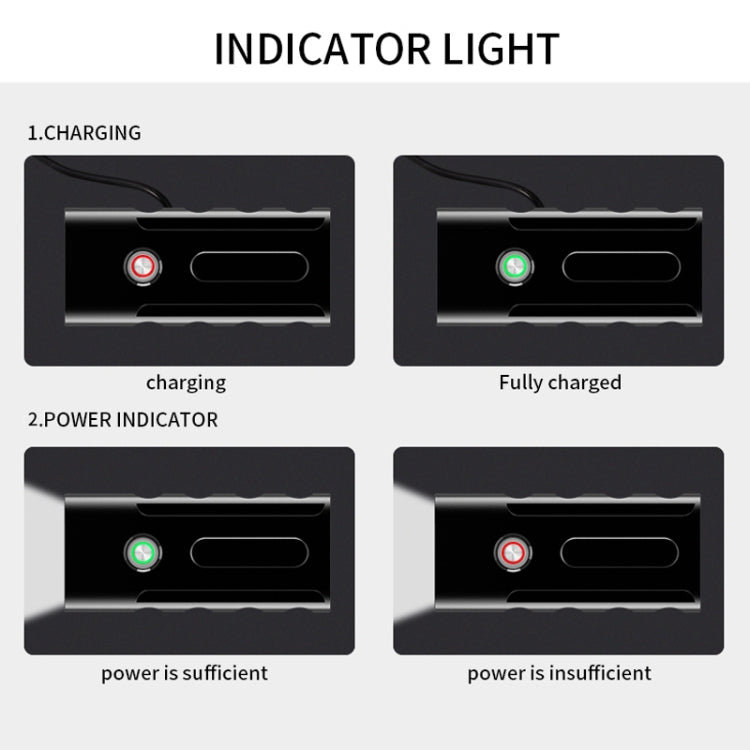 BX2 USB Charging Bicycle Light Front Handlebar Led Light (3 Hours, T6+Gem Lamp), 3 Hours, T6+Gem Lamp