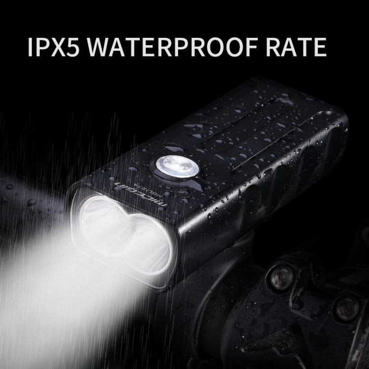 BX2 USB Charging Bicycle Light Front Handlebar Led Light (3 Hours, T6+Gem Lamp), 3 Hours, T6+Gem Lamp