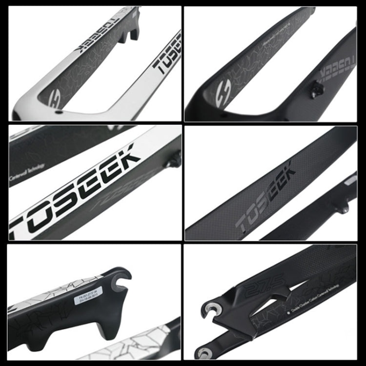 TOSEEK Ultra Light 29 Inch 435mm Mountain Bike Full Carbon Front Fork Straight Head Tube Disc Brake, 29 Inch 435mm