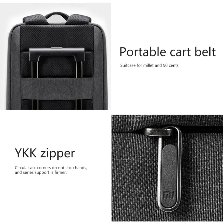 Original Xiaomi Waterproof Simple Backpack Laptop Bag for 15.6 inch Laptop(Light Grey)