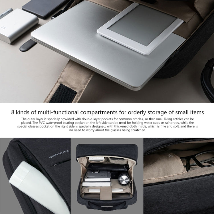 Original Xiaomi Waterproof Simple Backpack Laptop Bag for 15.6 inch Laptop(Light Grey)