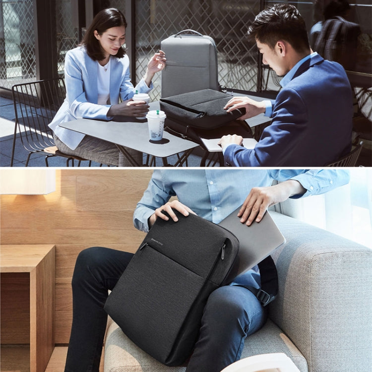 Original Xiaomi Waterproof Simple Backpack Laptop Bag for 15.6 inch Laptop(Light Grey)