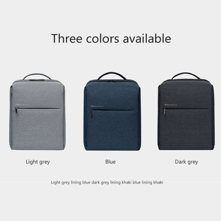 Original Xiaomi Waterproof Simple Backpack Laptop Bag for 15.6 inch Laptop(Light Grey)