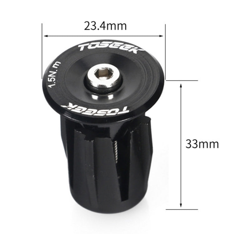 TOSEEK 1 Pair Mountain Bike Handlebar Grips Caps End Plug Aluminum Alloy Bicycle  Bar Ends Plug, 17.6-21.8mm Red, 17.6-21.8mm Green, 17.6-21.8mm Grey, 17.6-21.8mm Gold, 17.6-21.8mm Blue