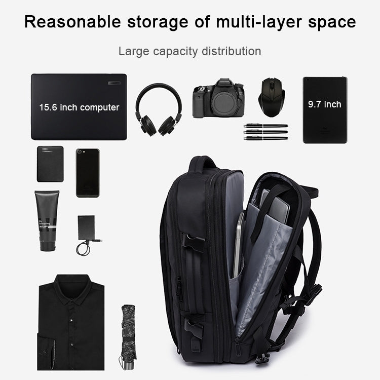 BANGE Business Backpack Men Travel Waterproof Large Capacity Computer Shoulders Bag, Business Backpack (Pink), Business Backpack (Blue), Business Backpack (Black)