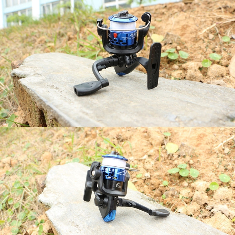 JL200 Plating Plastic 3 Ball Bearings Handle Fishing Spinning Reel  with Transparent Lines, JL200