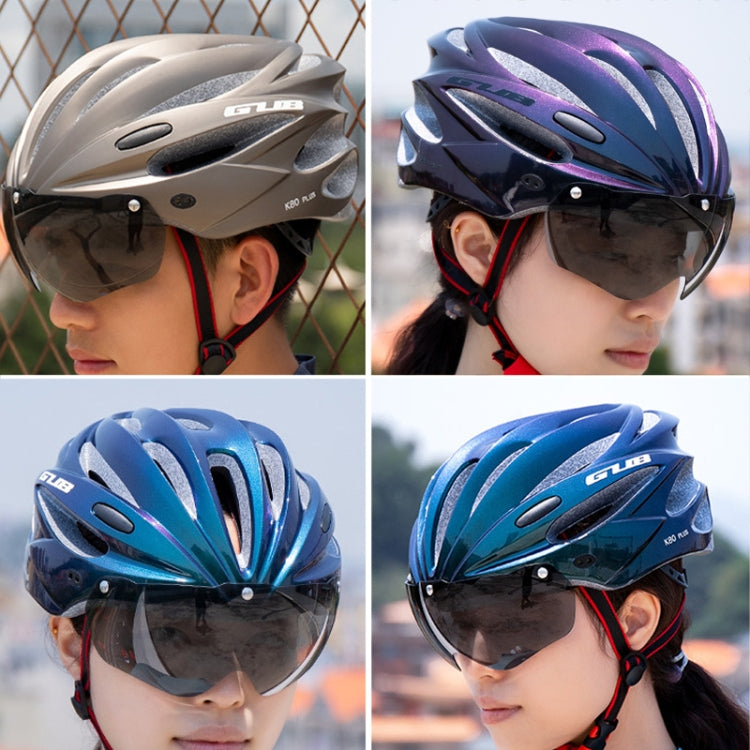GUB K80 Plus Bike Helmet With Visor And Goggles(White)