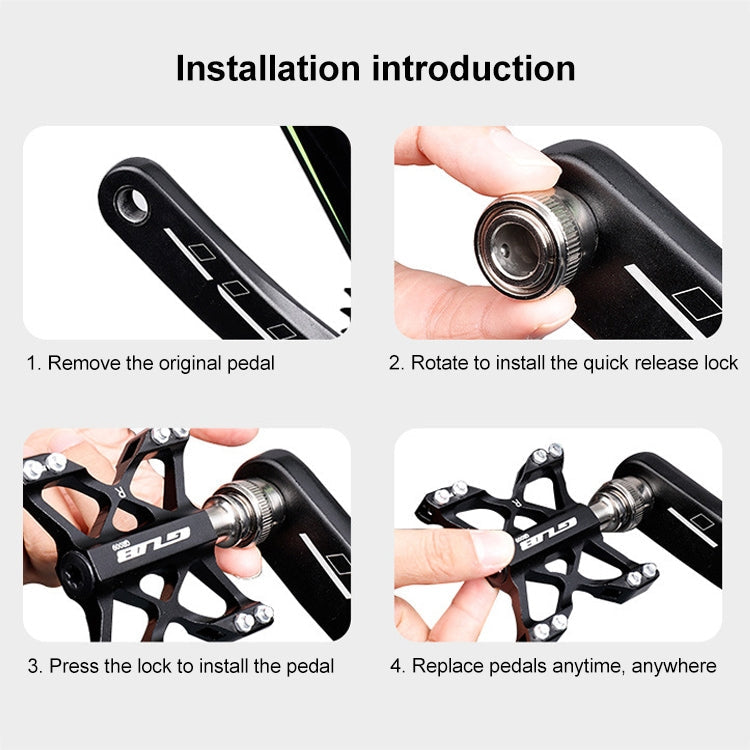 GUB QR-009 Aluminum Alloy MTB Non-slip Bicycle Pedals