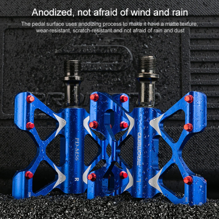 PROMEND PD-M56 1 Pair Mountain Bicycle Aluminum Alloy 3-Bearings Pedals (Black)