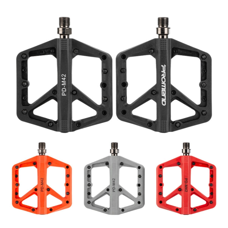 PROMEND PD-M42 1 Pair Mountain Bicycle Nylon High-speed Bearing Pedals(Black)