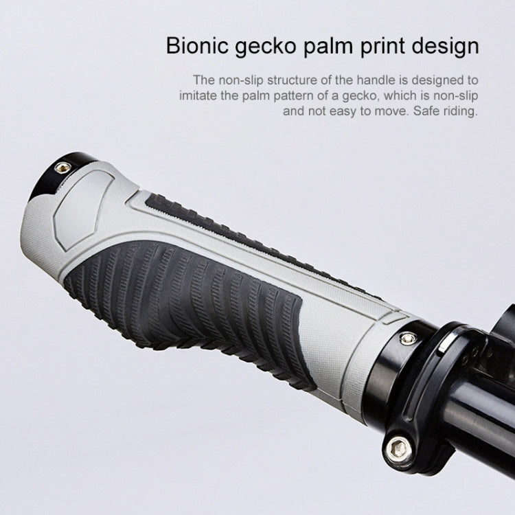 PROMEND GR-504 1 Pair TPR Ergonomic Ball Bicycle Grip Cover (Black Grey)