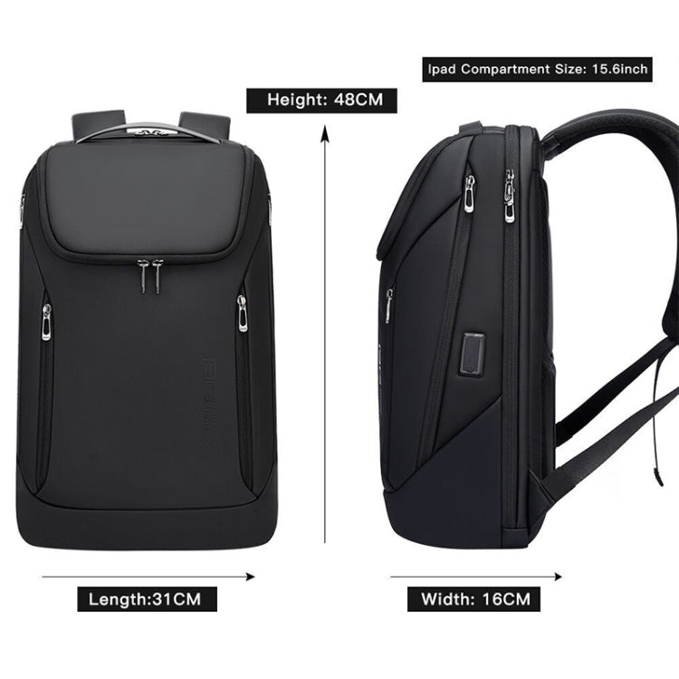 Bange BG-2517 Men Business Backpack with USB Port, Size: 48 x 31 x 16cm, 48 x 31 x 16cm(Grey), 48 x 31 x 16cm(Black)