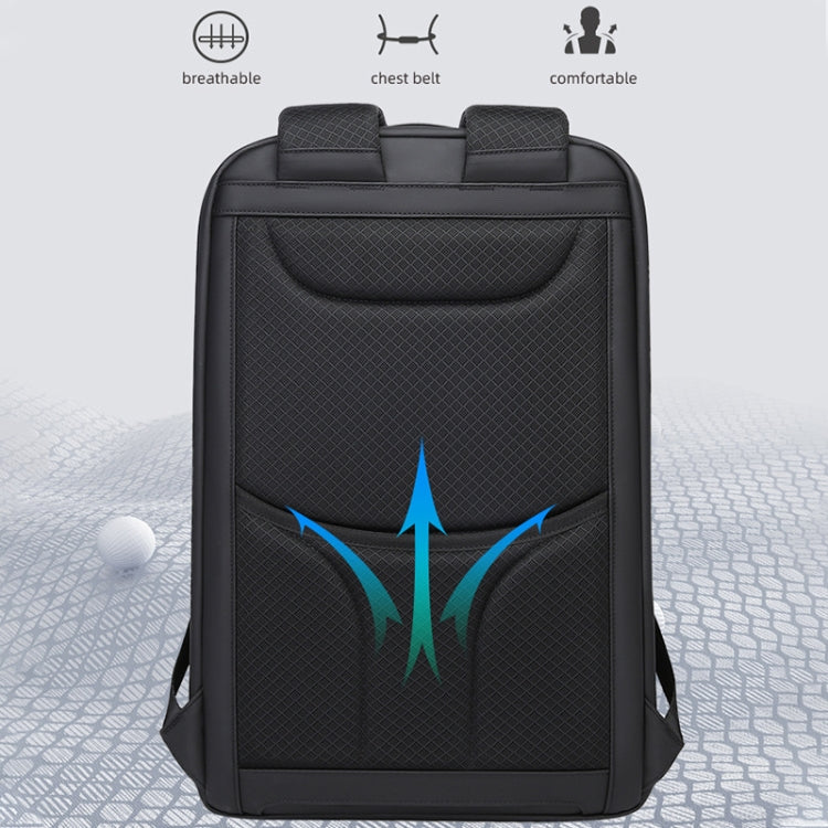 Bange BG-2517 Men Business Backpack with USB Port, Size: 48 x 31 x 16cm, 48 x 31 x 16cm(Grey), 48 x 31 x 16cm(Black)