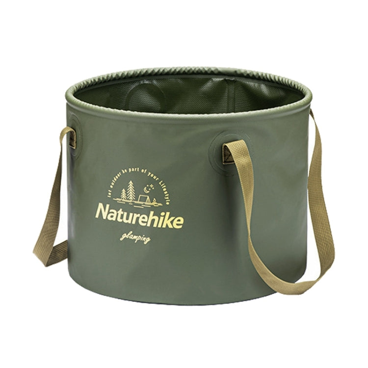 Naturehike NH20SJ040 20L PVC Outdoor Camping Foldable Water Storage Bucket (Army Green)