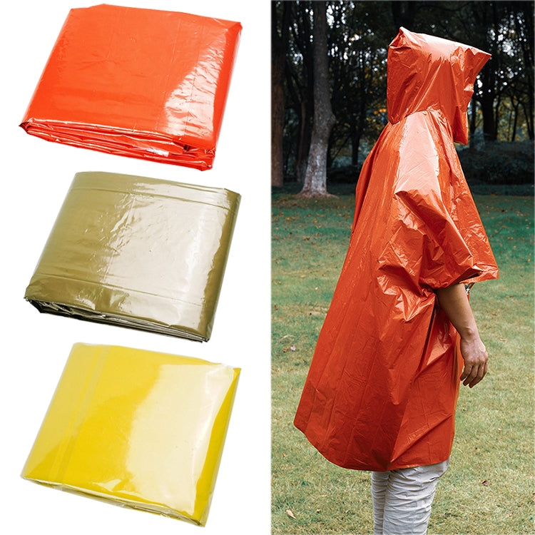 AOTU AT9052 Outdoor Camping Long First Aid Raincoat (Orange)