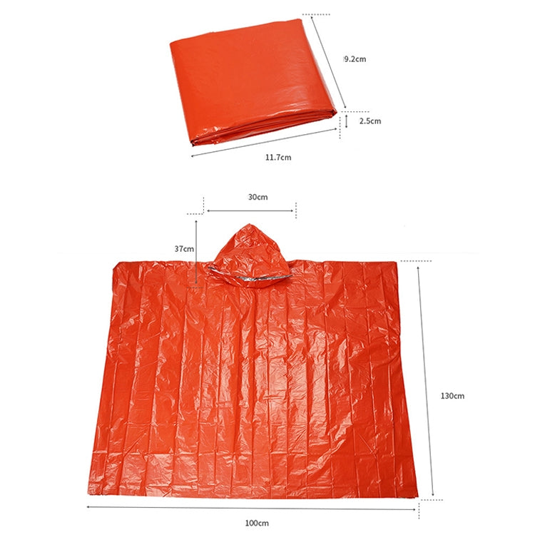 AOTU AT9052 Outdoor Camping Long First Aid Raincoat (Orange)
