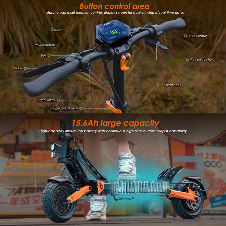 [EU Warehouse] Kukirin G2 Pro VMP 500W Three-speed Folding Electric Offroad Scooter with 9 inch Vacuum Tires