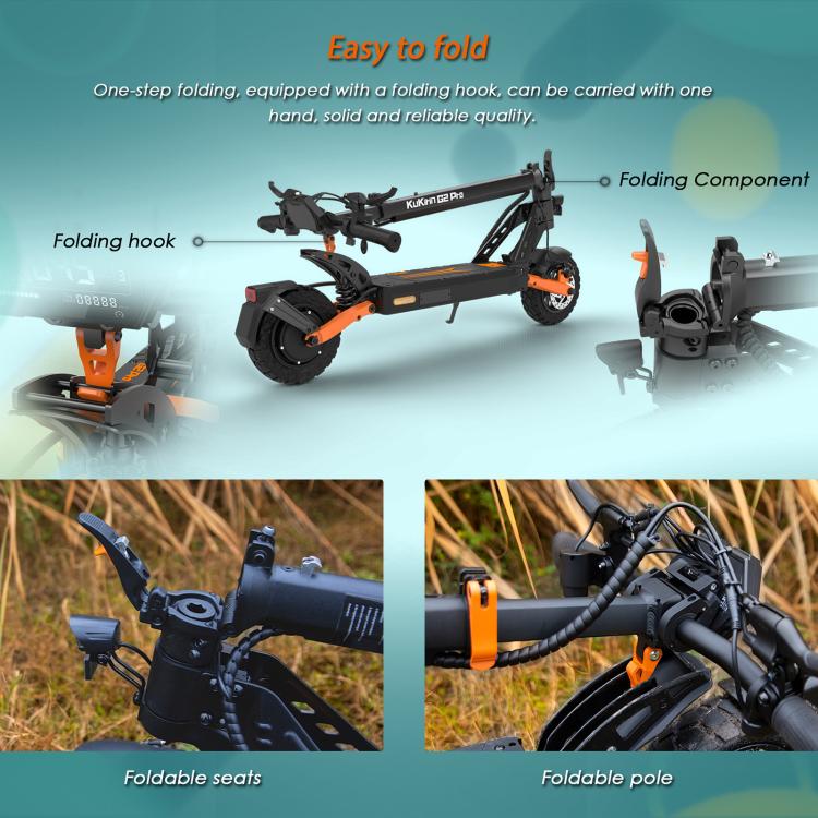 [EU Warehouse] Kukirin G2 Pro VMP 500W Three-speed Folding Electric Offroad Scooter with 9 inch Vacuum Tires