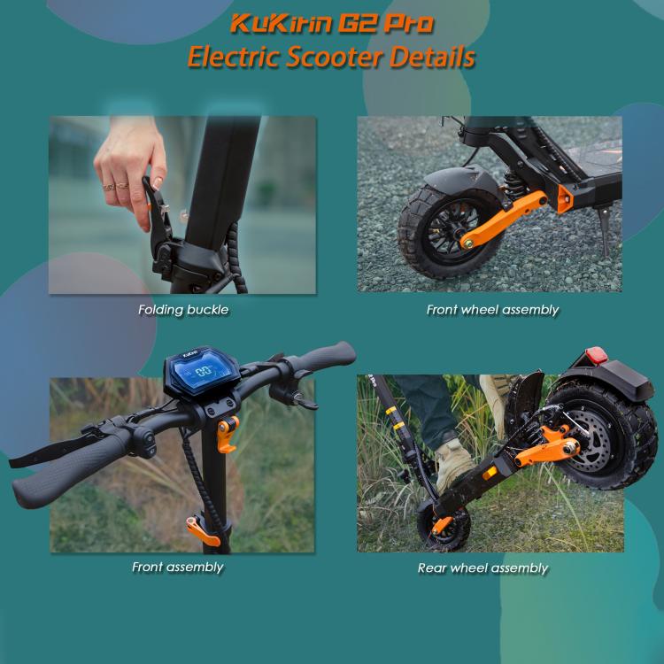 [EU Warehouse] Kukirin G2 Pro VMP 500W Three-speed Folding Electric Offroad Scooter with 9 inch Vacuum Tires