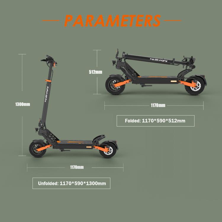 [EU Warehouse] Kukirin G2 Pro VMP 500W Three-speed Folding Electric Offroad Scooter with 9 inch Vacuum Tires