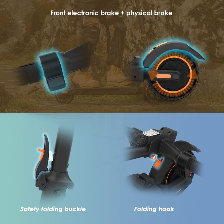 [EU Warehouse] Kukirin S1 Max 350W Three-speed Folding Electric Offroad Scooter with 8 inch Honeycomb Tires