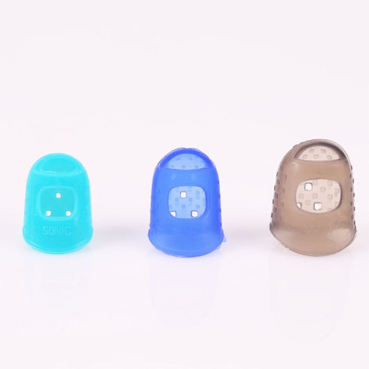 10 PCS Guitar Ukulele Stringed Instrument Finger Protector Anti-pain Finger Cap in Random Color Delivery(Size: M), 10 PCS Finger Protector