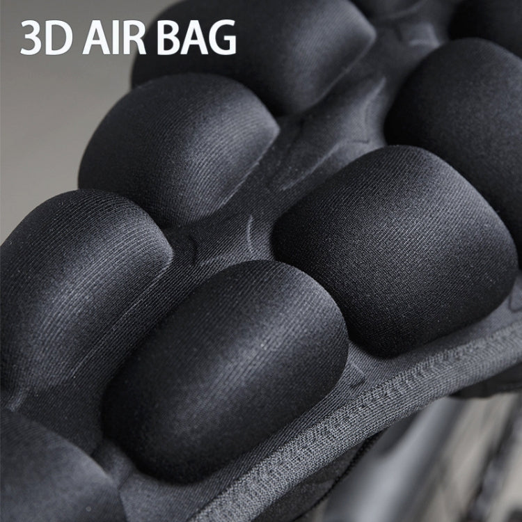 BC-203 2.0 M Size Bicycle Foldable Inflatable Airbag Cushion Seat Cover with Inflator (Black)